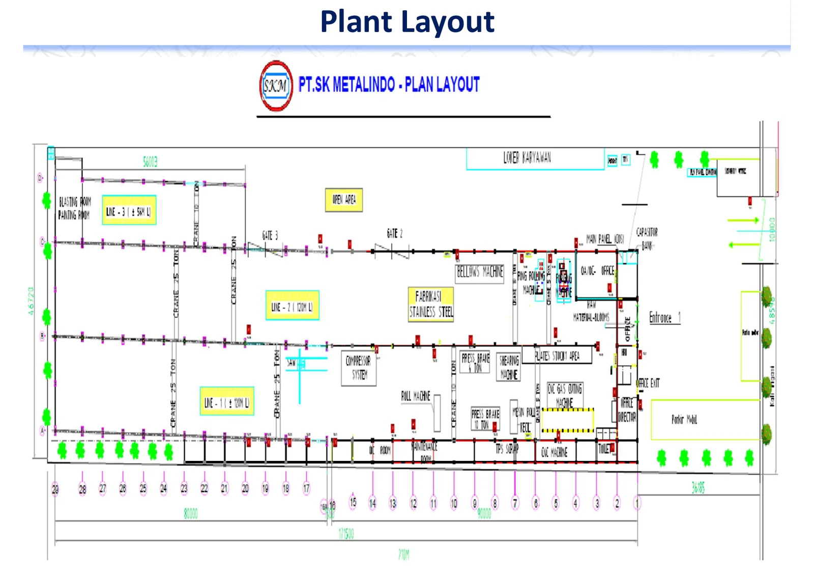 PT SK Metalindo plant layout