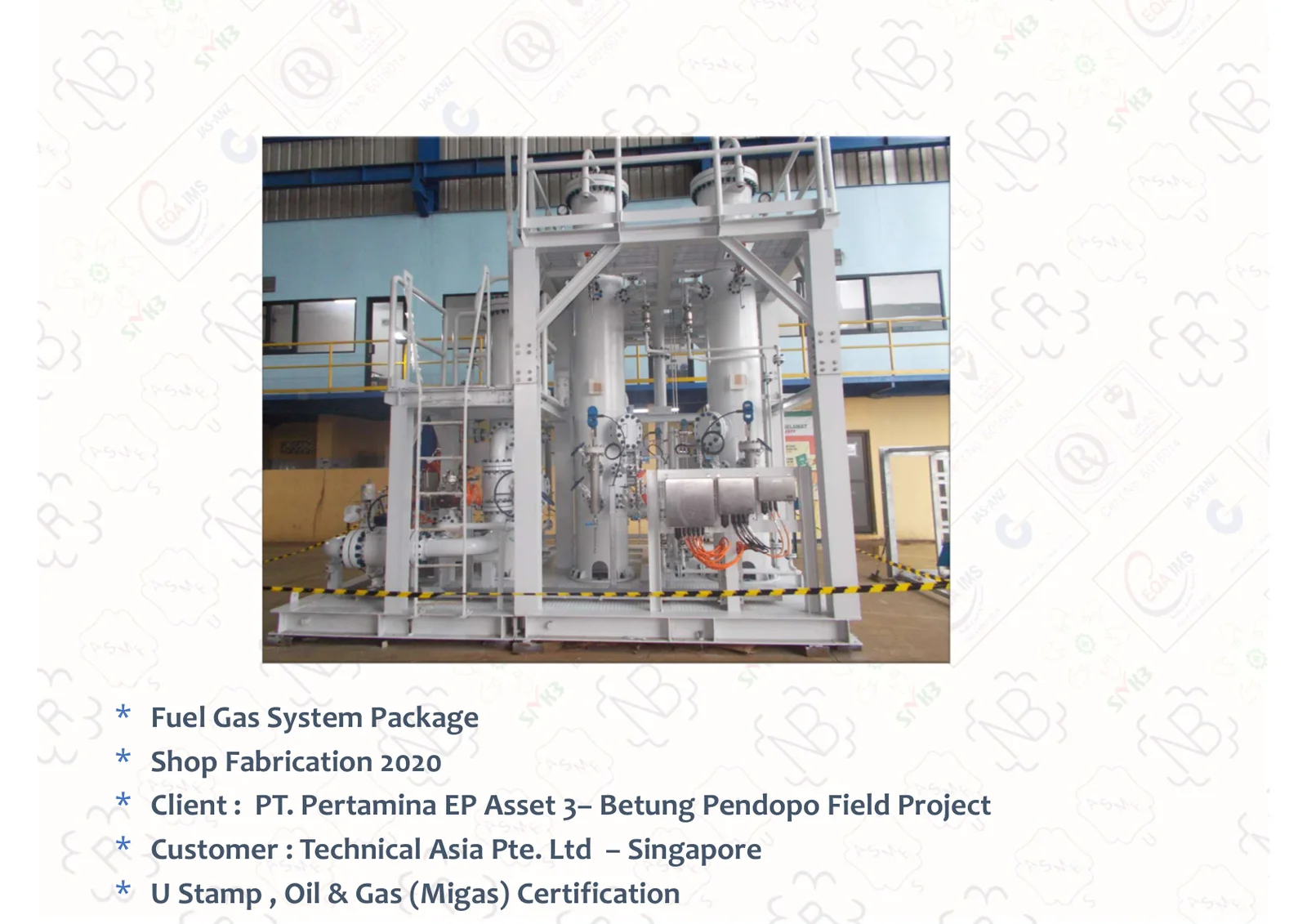 Fuel gas system — Pertamina EP3