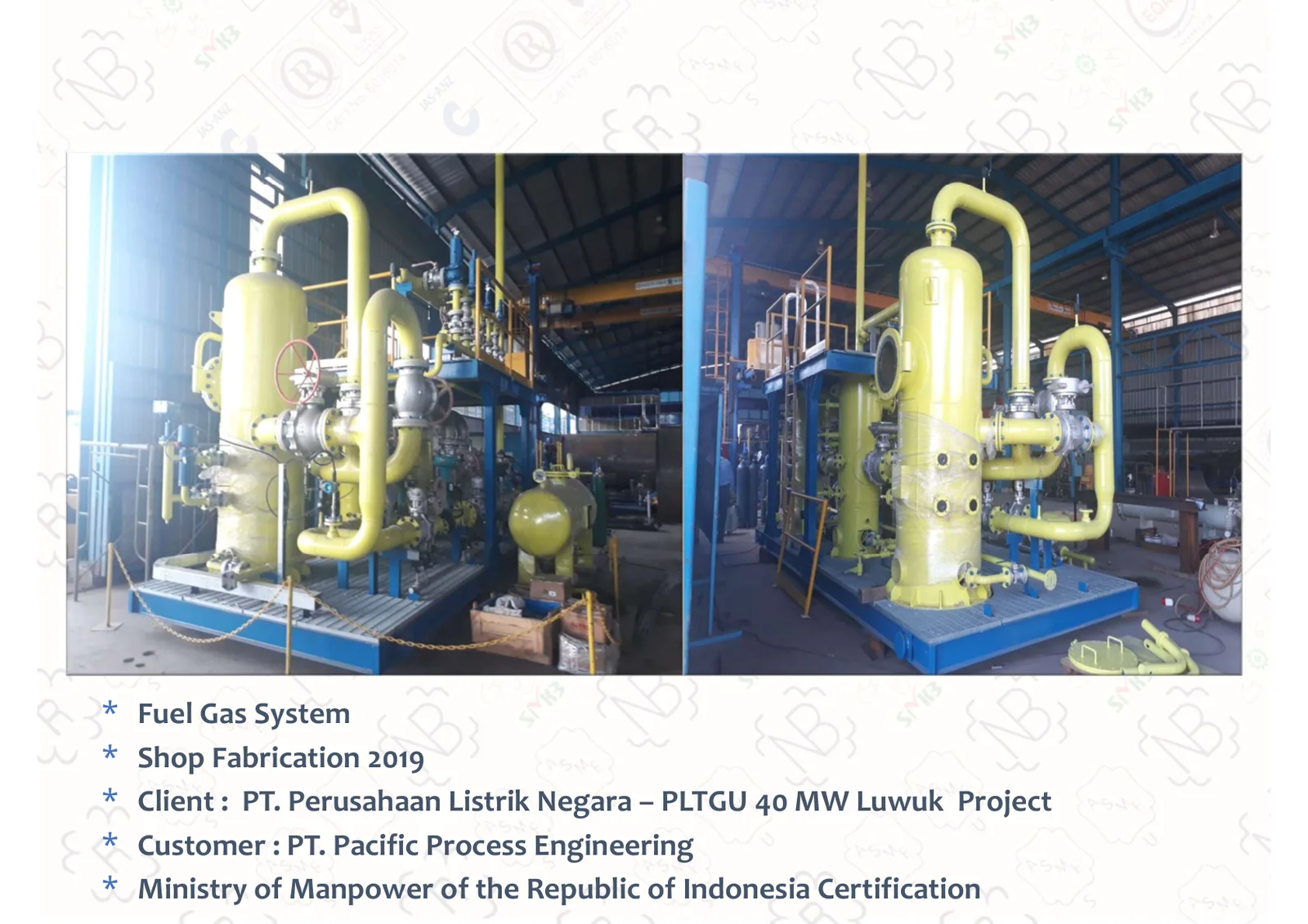 Fuel gas system — PLTGU Luwuk