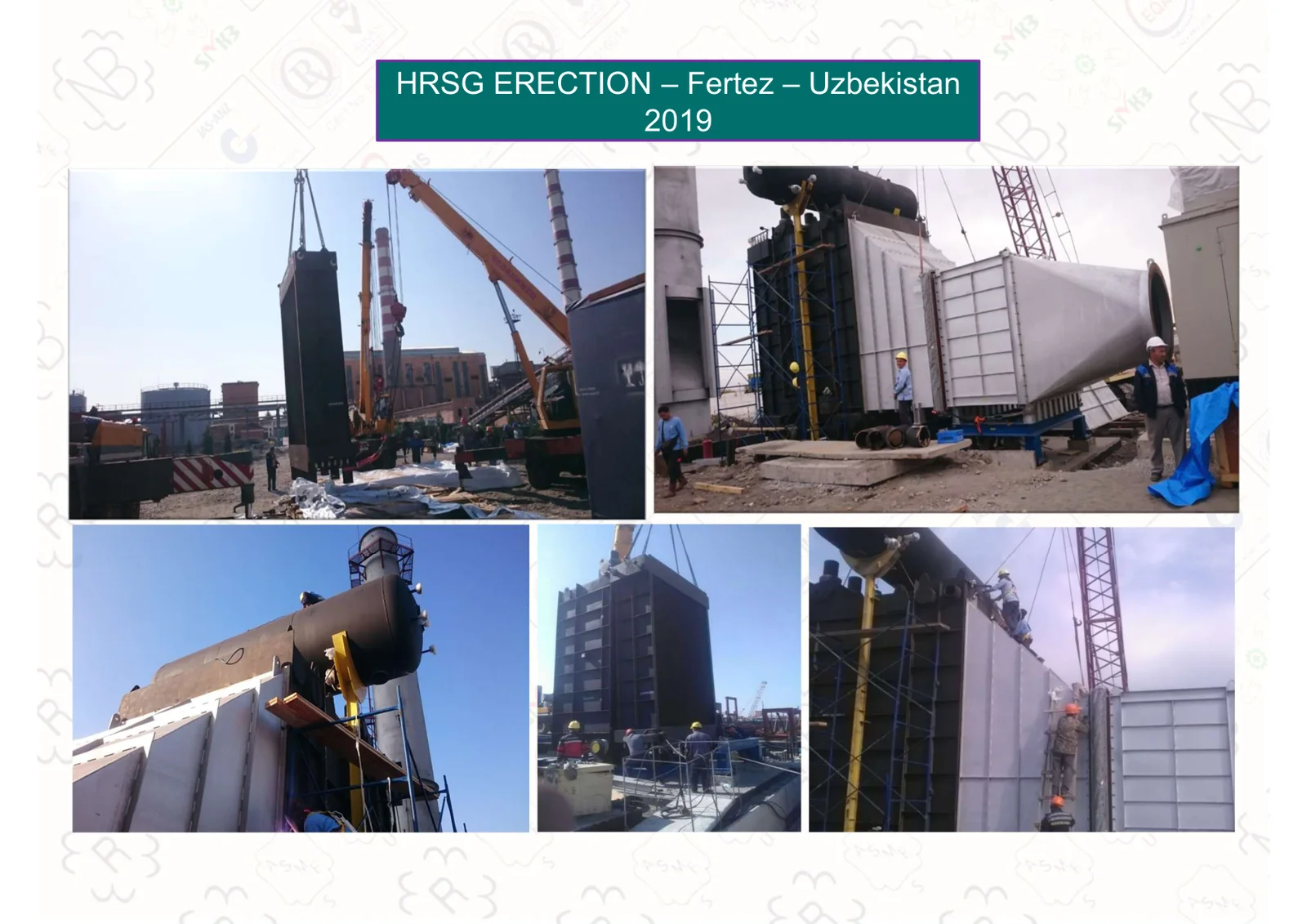 HRSG erection — FerTEZ Uzbekistan