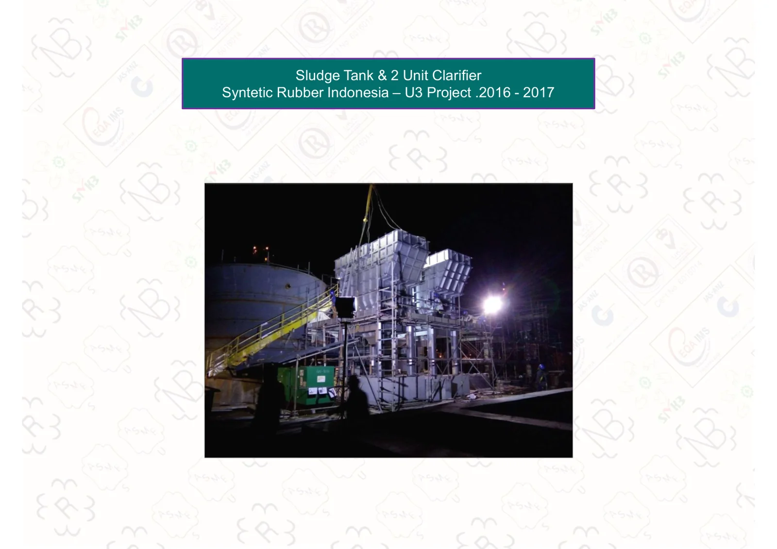 Sludge tank and clarifier — Synthetic Rubber Indonesia